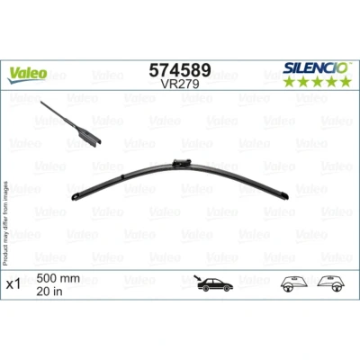 Abbildung von Scheibenwischer Valeo 574589 500mm hinten Flachbalkenwischblatt OPEL: Insignia B Grand Sport