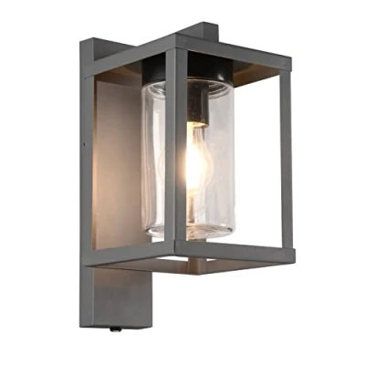 Abbildung von Trio Leuchten Außen Wandleuchte Lunga 212060142, Aluminium Druckguss, Glas, exkl. 1x E27, Anthrazit