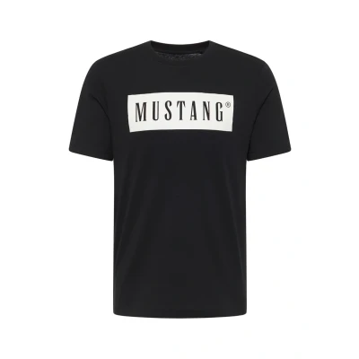 Abbildung von MUSTANG Herren T Shirt Austin Regular Fit S 3XL Weiss Schwarz Gün Baumwolle, Größe:S, Farbe:Black 4142