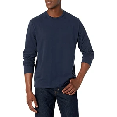 Abbildung von Amazon Essentials Herren Langärmeliges T Shirt, Normale Passform, Marineblau, M