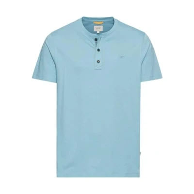 Abbildung von camel active Herren Kurzarm Henley T Shirt mit Knopfleiste Blau Menswear M