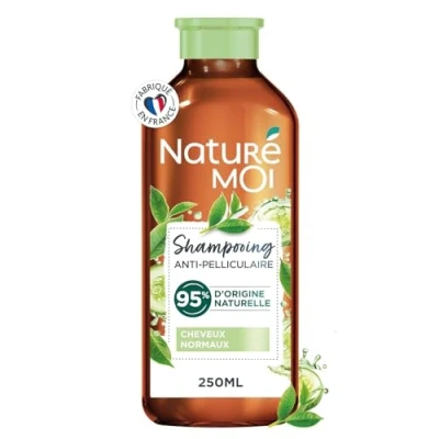 Abbildung von Naturé Moi Anti Schuppen Shampoo normales Haar ohne Sulfate Haarpflege Tee, Bio Gurkenwasser 95 % natürlicher Herkunft 250 ml