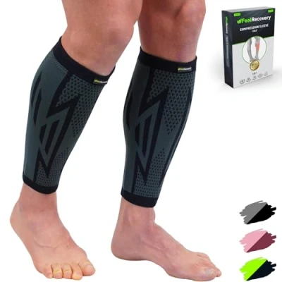 Abbildung von 2 Stück Kompression Wadenbandage für Herren &amp; Damen Wadenstrümpfe Muskelfaserriss, Läufer, Schienbeinkantensyndrom Krämpfe Kompressionsstrümpfe Sport Atmungsaktiv Rutschfest