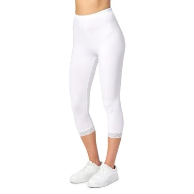 Abbildung von Merry Style Damen 3/4 Leggings MS10 290(Weiß, M)
