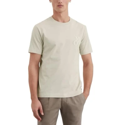 Abbildung von Marc O&#039;Polo Short Sleeve CREW NECK Artwork ON Chest Tshirt print, Herren, Größe: Large, Gray silk