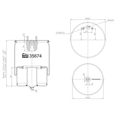 Abbildung von FEBI BILSTEIN 35674 Federbalg, Luftfederung