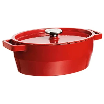 Abbildung von Pyrex Bratentopf, Gusseisen, Rot