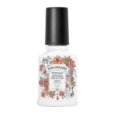 Abbildung von Pourri Lufterfrischer Spray für Bad und WC Tropical Hibiscus Duft zur Anwendung vor dem Toilettengang bindet Gerüche bereits im Wasser pflanzenbasiertes mit ätherischen Ölen (59 ml)
