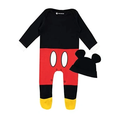 Abbildung von Disney Baby Jungen Mickey Mouse Schlafstrampler und Mütze Set Rot 44 50