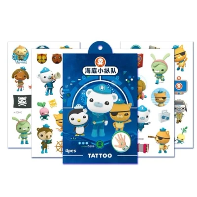 Abbildung von Kinder Temporäre Tattoos Tattoo Stickers Set Party Favor Aufkleber (4 Blätter) (Octonauts)