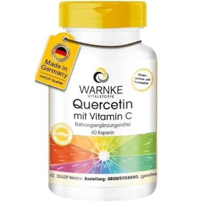 Abbildung von Quercetin mit Vitamin C Kapseln