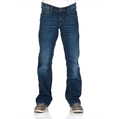 Abbildung von MUSTANG Herren Jeans Hose Oregon Bootcut Männer Jeanshose Denim Stretch Baumwolle Blau Schwarz W30 W31 W32 W33 W34 W36 W38 W40, Größe:W 32 L 36, Farbe:Mid Blue ( 882)