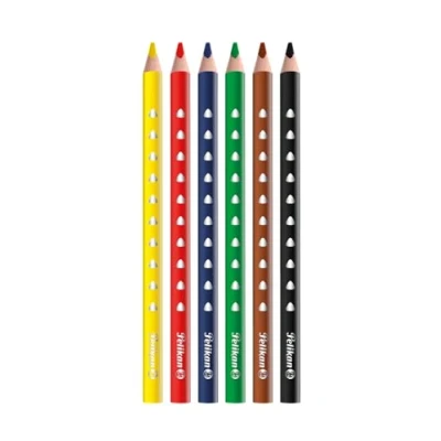 Abbildung von Pelikan 700610 Buntstifte SILVERINO, 6 Stück, dreieckig, dick