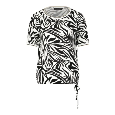 Abbildung von Betty Barclay Casual MIT Tunnelzug Tshirt print, Damen, Größe: 36, Schwarz weiß