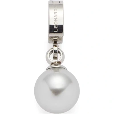 Abbildung von JEWELS BY LEONARDO Anhänger Clip &amp; Mix Coco grey, Ketten aus silberfarbenem Edelstahl, graue Imitations Perle, Schmuck Geschenk für Frauen, 024369