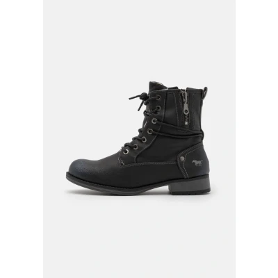 Abbildung von Mustang Schnürstiefelette, Damen, Größe: 36, Schwarz Schuhe
