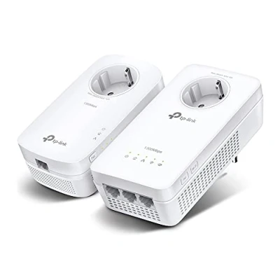 Abbildung von TP Link WLAN Powerline Adapter Set TL WPA8631P KIT(Dualband 1200Mbit/s, AV1300 , Steckdose, Wifi Clone, MU MIMO, 4 Gigabit Ports, Plug&amp;Play, ideal für HD Streaming, App Kontrolle)weiß
