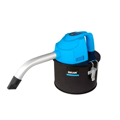 Abbildung von Aschesauger Pelletofen Modell DI600P 600 Watt Motorleistung 4 Liter Fassungsvermögen HEPA Filter Reinigungssystem Edelstahlbehälter Bikain, Blau/Schwarz