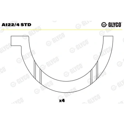 Abbildung von GLYCO A122/4 STD Distanzscheibe, Kurbelwelle