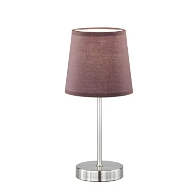 Abbildung von Wofi Tischleuchte Cesena 1 flammig, braun, Ø ca. 14 cm, Höhe 31 Stoffschirm 832401510000, Pack