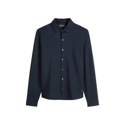 Abbildung von Marc O&#039;Polo Shirt LONG Sleeve Designed FOR Circularity Hemd, Herren, Größe: Medium, Dark navy