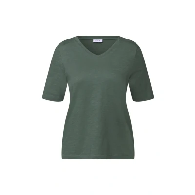 Abbildung von Cecil Basic V Neck Shirt Dark balmy Khaki XL