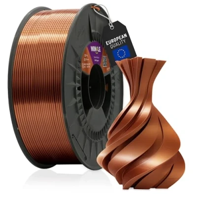 Abbildung von WINKLE PLA Silk Filament (Seide) Kupfer 3D Drucker 1,75 mm 300 g glatte und seidige Oberfläche Maßgenauigkeit Spule