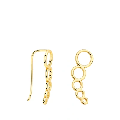 Abbildung von SOFIA MILANI Damen Ohrringe 925 Silber vergoldet/golden Kreis Ohrklemme E2576
