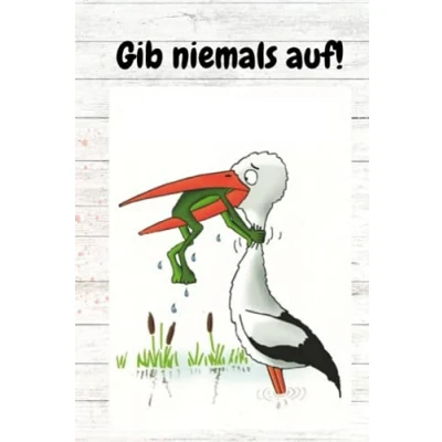 Abbildung von Gib niemals auf Notizbuch mit 110 Seiten liniert, 6x9.