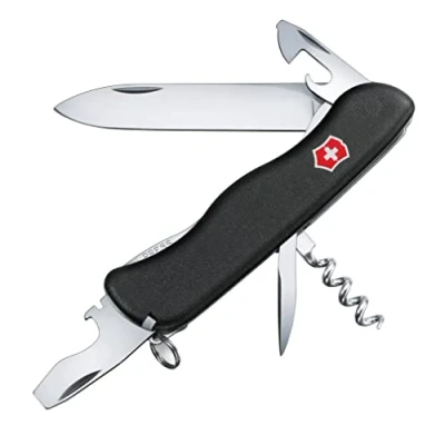 Abbildung von Victorinox Schweizer Taschenmesser, Picknicker, Swiss Army Knife, Multitool, 11 Funktionen, Dosenöffner, Schraubendreher, Feststellklinge