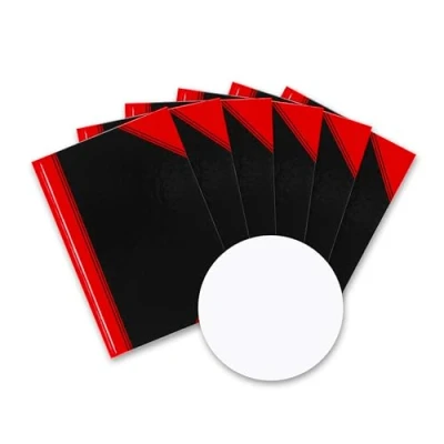 Abbildung von Bantex Notizbuch A5 blanko, 192 Seiten, 70 g/m², Hardcover, schwarz, 6 Stück