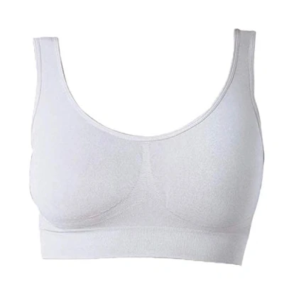 Abbildung von UnsichtBra Bustier Damen BH ohne Buegel Wohlfühl Bustiers Top Bügelloser Soft Bra Schlaf Still Sport Bralette in vielen Farben (wellbra_sngl)(XL, Weiß)