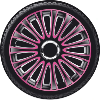 Abbildung von AutoStyle PP 5134P Radblenden 14Zoll schwarz/rosa