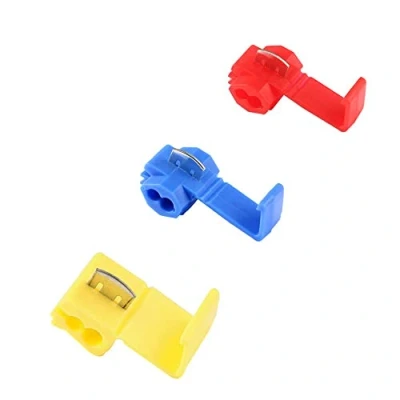 Abbildung von QitinDasen 50Pcs Abzweigverbinder Set, Stromdiebe Schnellverbinder, Kabelabzweiger Quickverbinder, Draht Kabelstecker Schloss Terminal (Rot, Blau, Gelb)