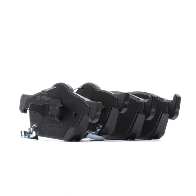 Abbildung von BOSCH 0 986 494 383 Bremsbelagsatz Low Metallic mit akustischer Verschleißwarnung Montageanleitung, Anti Quietsch Blech, Kolbenclip