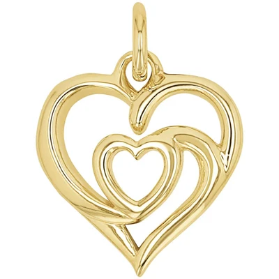 Abbildung von amor HERZ Anhänger goldcoloured, Damen, Größe: One Size, Gold/coloured