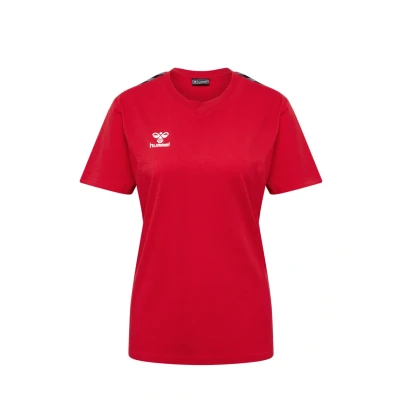 Abbildung von Hummel Authentic Tshirt print, Damen, Größe: 44, True red