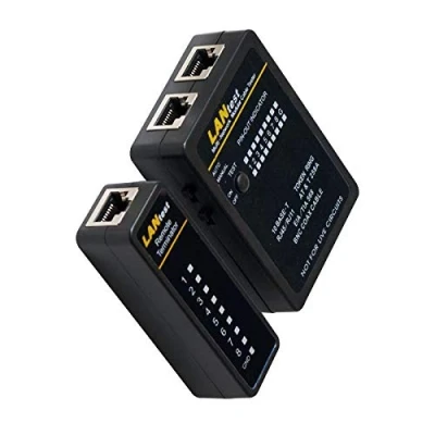 Abbildung von odedo® Kabeltester RJ45 / RJ11 RJ12 BNC mit Remote Einheit, Netzwerktester, Leitungstester LAN ISDN DSL CAT 5/6 7 Patchkabel, Ethernet Network Cable Tester