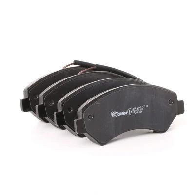 Abbildung von BREMBO P 23 136 Bremsbelagsatz inkl. Verschleißwarnkontakt mit Bremssattelschrauben Zubehör FIAT: Ducato III Platform / Chassis, Van