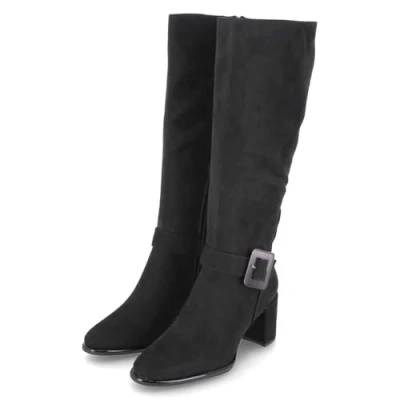 Abbildung von MARCO TOZZI Damen Hohe Stiefel mit Absatz Vegan Schnalle, Schwarz (Black Comb), 38 EU