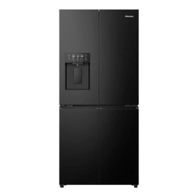 Abbildung von Hisense RQ5P470SYFD Cross Door/Freistehend/EEK D /35 dB/Total No Frost /483 L/My Fresh Choice/Metal Cooling/Multi Schubladen Design/Eis und Wasserspender/HxBxT 178,5 x 79,4 69,8 cm/Schwarz