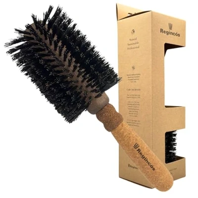 Abbildung von Regincós Rundbürste Eco Korkholz E.Cork Black 870 Natur Professionell Handgefertigt Groß