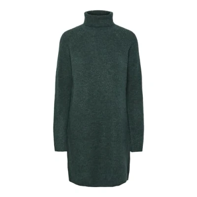 Abbildung von Pieces Pcellen LS HIGH NECK NOOS BC Strickkleid, Damen, Größe: Medium, Trekking green