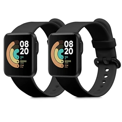 Abbildung von kwmobile 2x Sportarmband kompatibel mit Xiaomi Mi Watch Lite/Redmi Armband Fitnesstracker Band Set aus TPU Silikon