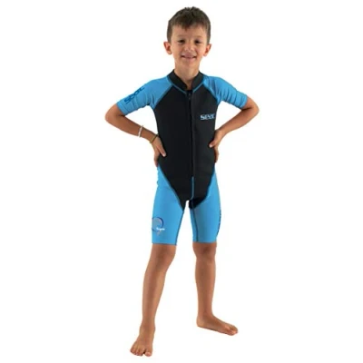 Abbildung von Seac Dolphin, Tauchanzug Shorty für Kinder aus 1,5 mm Neopren und Lycra geeignet Schwimmen, Schnorcheln Wasserspiele