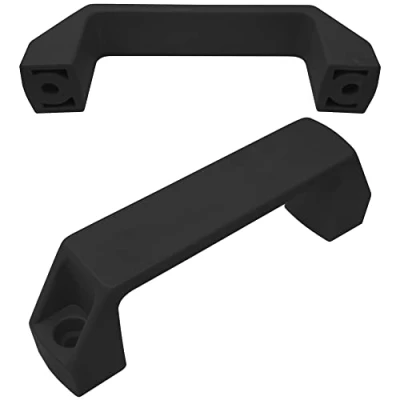Abbildung von cyclingcolors 2x Bügelgriff handgriff 130 mm tragegriff haltegriff transportgriff griff kunststoff, Schwarz