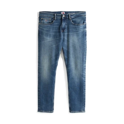 Abbildung von Tommy Jeans Herren Hose Austin Slim Tapered Fit, Blau (Denim Dark), 32W/36L