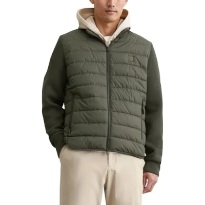 Abbildung von Marc O&#039;Polo Herren Steppjacke mit Stoffärmeln wasserabweisend, Grün (Neverland Iron), XL