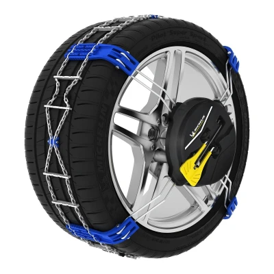 Abbildung von Michelin Fast Grip 008493 Schneeketten mit Kettenspanner Montageanleitung, Schutzhandschuhen