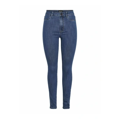 Abbildung von Pieces Pcdea HW Jeggings, Damen, Größe: 34x30, Medium blue denim